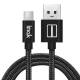 Data кабел IMAK USB / USB-C QC3.0 2A 1M Черен 