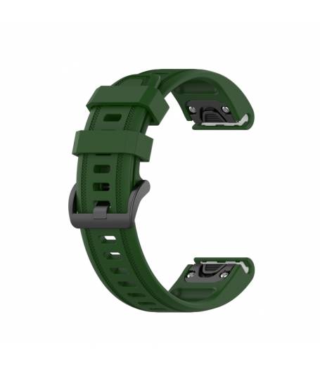 Силиконова каишка Ka Digital, Съвместима с Garmin Fenix 7S / 6S, Тъмно зелен