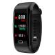 Фитнес гривна KA Digital F07 MAX BP/HR, Цветен дисплей, Кръвно налягане, Пулсомер, Часовник,Крачки, Калории, Черна