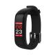 Фитнес гривна Smart Bracelet P1 Plus BP/HR, Кръвно налягане, Пулсомер, Цветен дисплей, Часовник, Черна