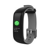 Фитнес гривна Smart Bracelet P1 Plus BP/HR, Кръвно налягане, Пулсомер, Цветен дисплей, Часовник, Сива