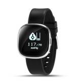 Фитнес гривна Smart Bracelet P2 BP/HR, Кръвно налягане, Пулс, OLED, Крачки, Калории, Часовник, IP68, Черна