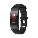 Фитнес гривна Smart Bracelet P4 BP/HR, Кръвно налягане, Пулсомер, Цветен дисплей, Часовник, Черна