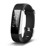 Фитнес гривна KA Digital® Smart Bracelet ID115 Plus, Heart Rate monitor, Multi-sport, Фитнес монитор, Крачки, Калории, Черна